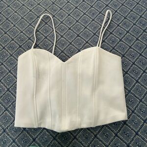 Zara white corset top